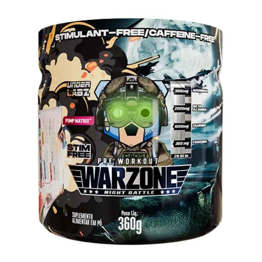 UNDER LABZ PRE TREINO WARZONE NIGTH BATTLE PURPLE HEART PUNCH SEM CAFEíNA (360g)