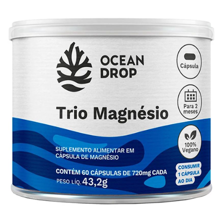 OCEAN DROP TRIO MAGNESIO VEGANO - 3 TIPOS DE MAGNéSIO (60 CAPSULAS)