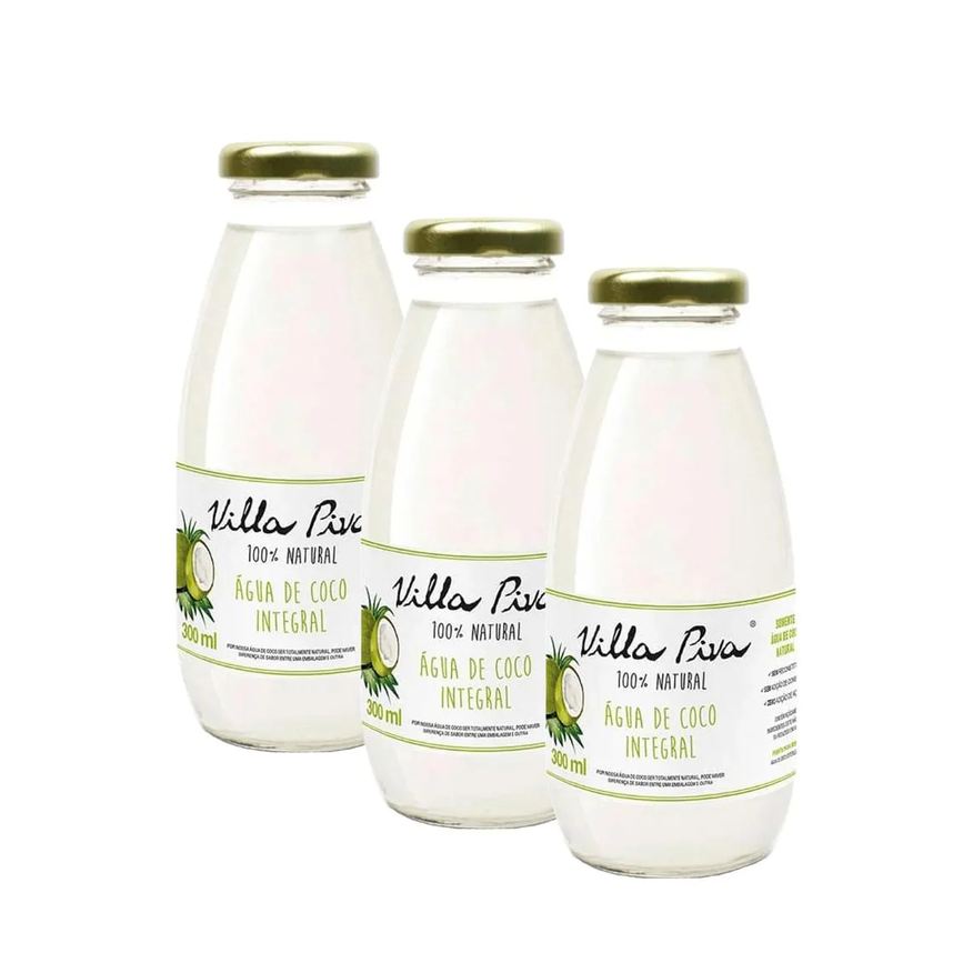 Villa Piva Kit 3x: Água de Coco Natural 300ml