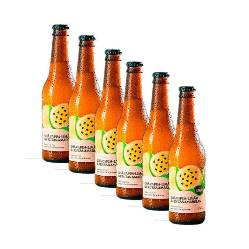 Brazô Kit 6x: Chá de Capim Limão com Frutas Amarelas Gaseificado 350ml