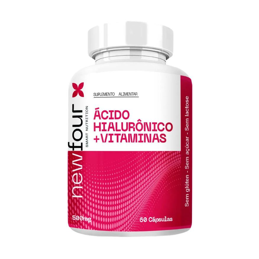 New Four Ácido Hialurônico + Vitaminas a, B5, C, e 60 cápsulas