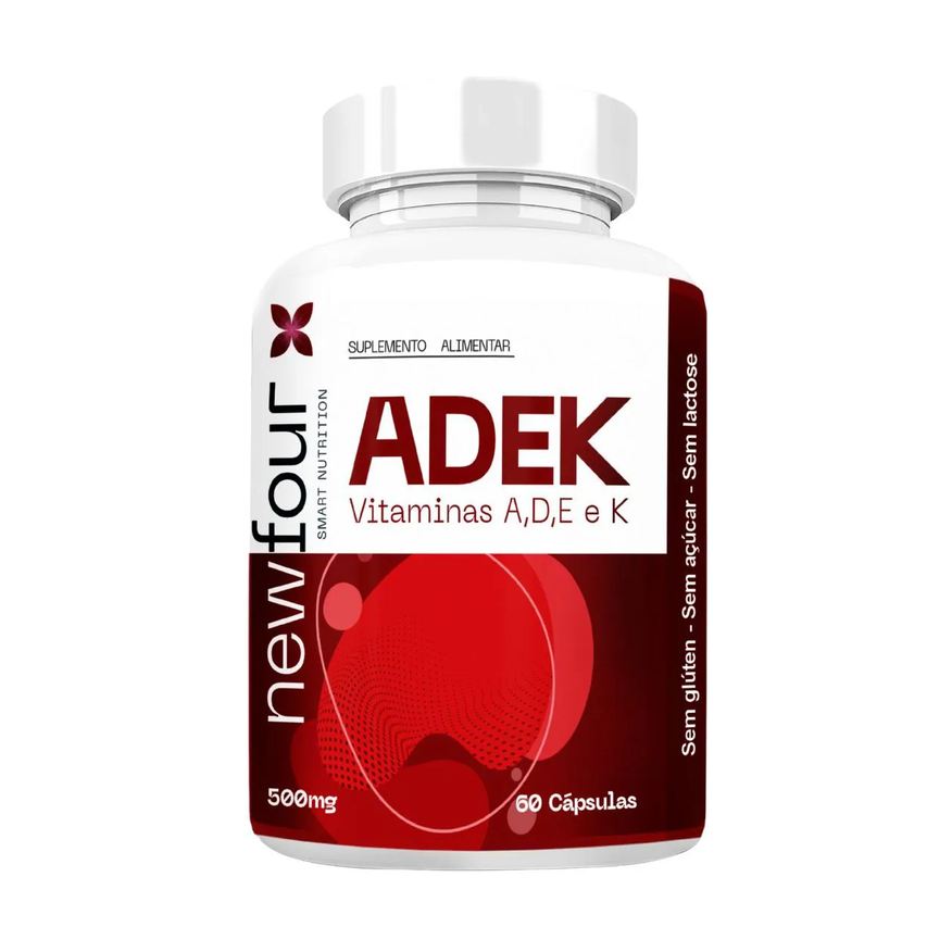 New Four Adek Vitaminas A, D, e, K 60 cápsulas
