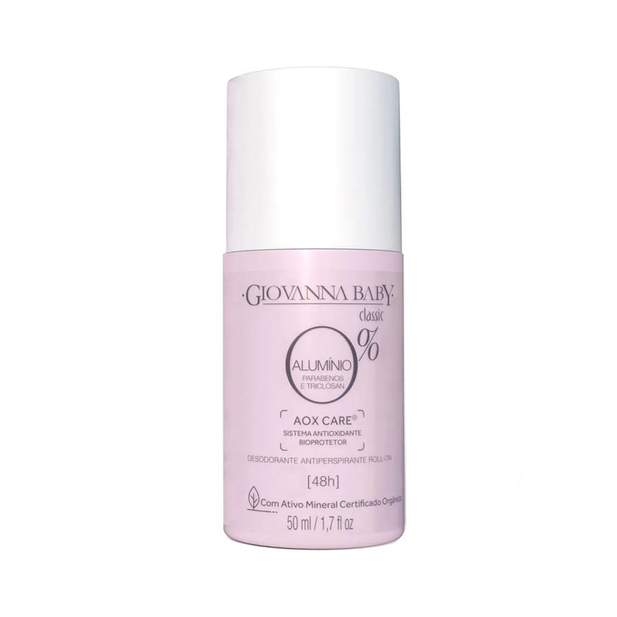 Giovanna Baby Desodorante Antiperspirante Roll-On Classic 0% Alumínio 48h 50ml