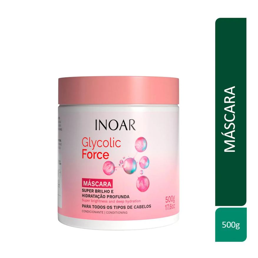 Inoar Máscara de Cabelo Hidratação Glycolic Force 500g
