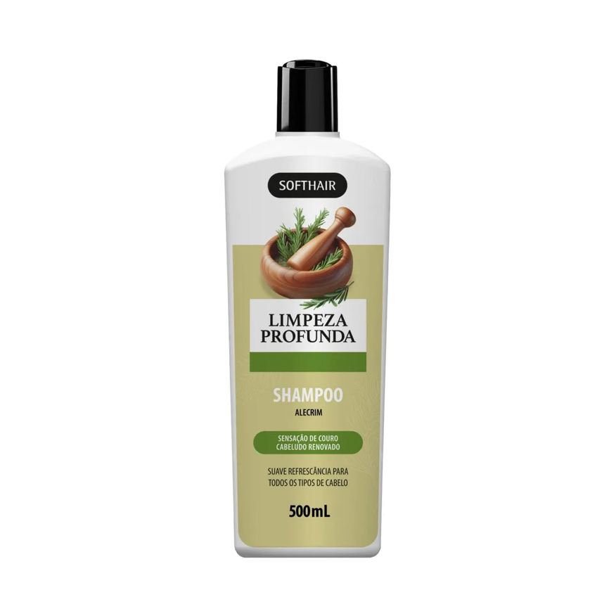 Soft Hair Shampoo Alecrim Controle Oleosidade Detox Crescimento Queda