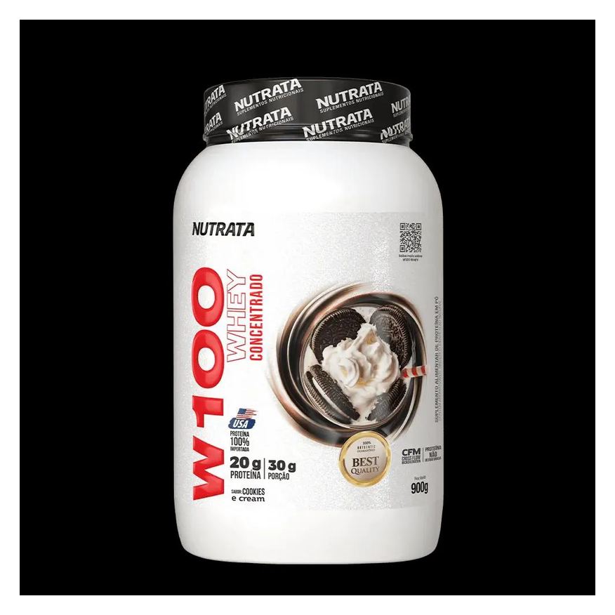 Nutrata W100 Whey Cookies And Cream 900g Pote