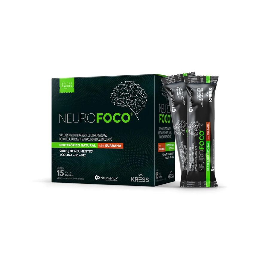 Kress Neurofoco Suplemento Alimentar para Memória 15 Sticks