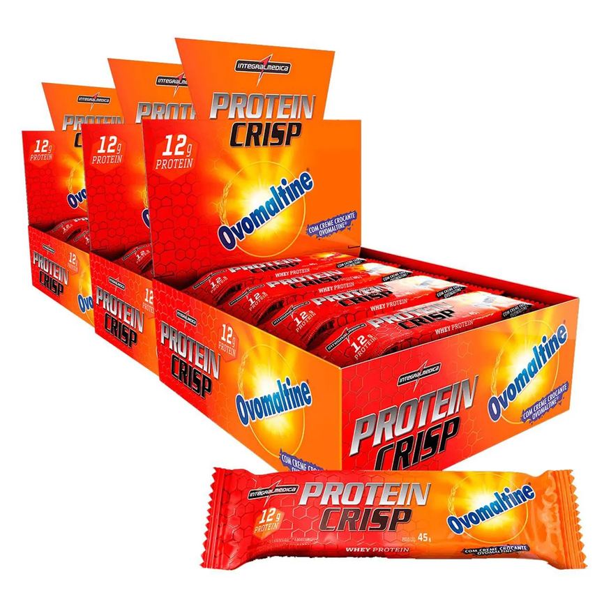 Integralmédica 3x Barra Proteica Crisp Integralmedica Ovomaltine 12 Unidades 45g