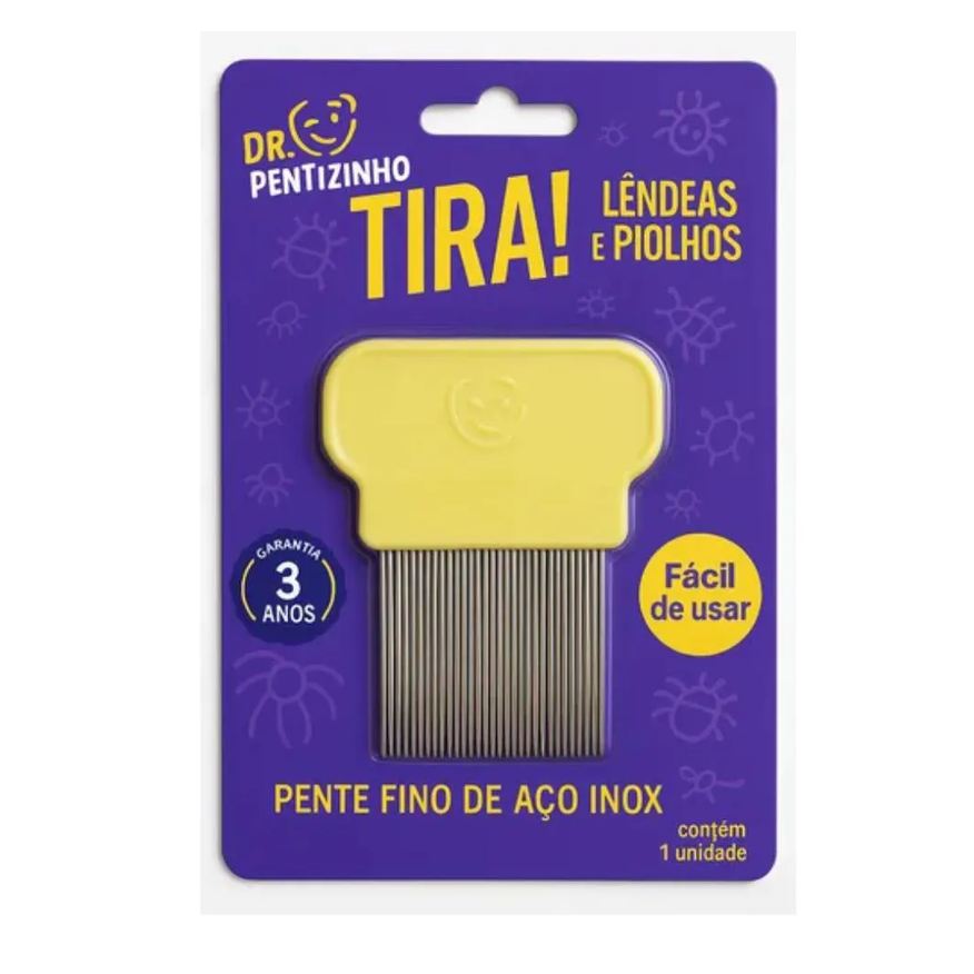 Uzzilim Pente Fino de Aço Inoxidável Dr. Pentizinho