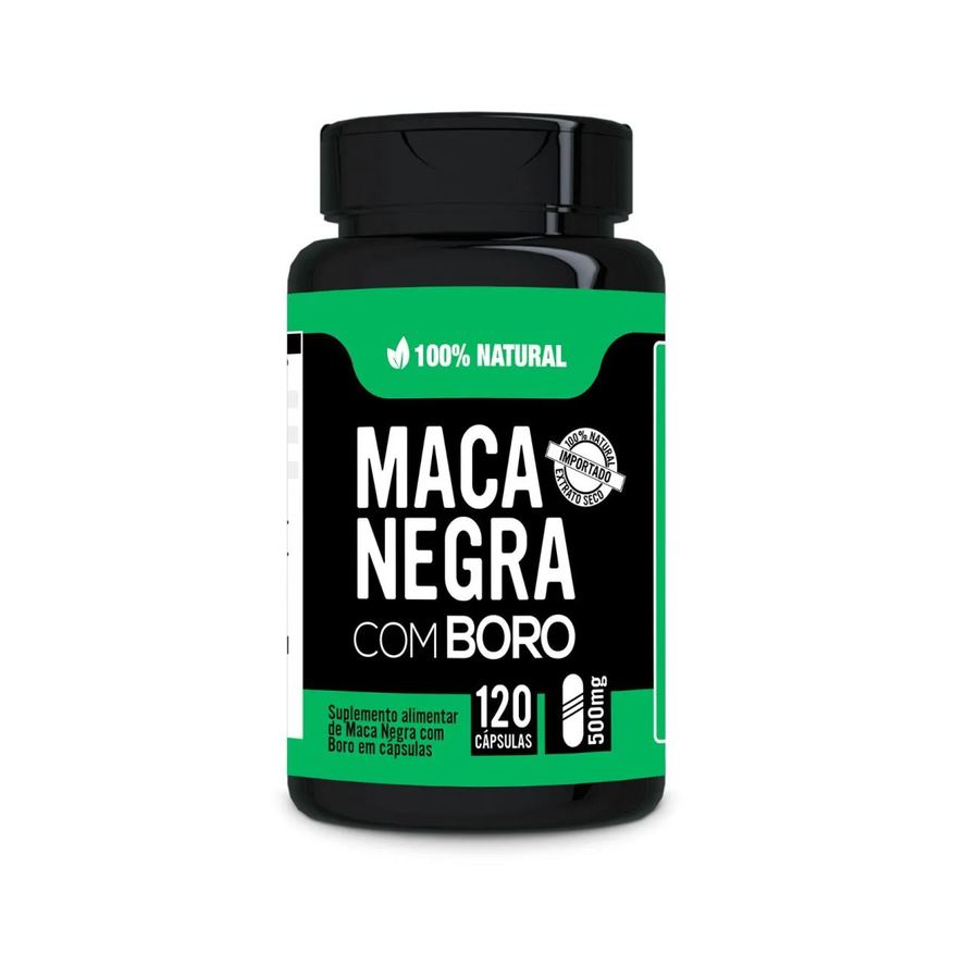 Bionutri Maca Negra com Boro + Vitaminas B6 + D + Zinco 100% Natural 120 cápsulas