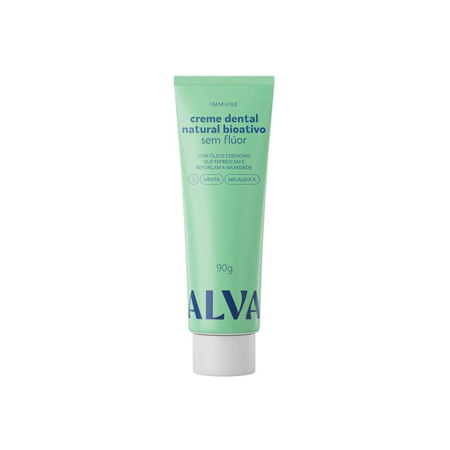 Alva Creme Dental Immune Natural Bioativo sem Flúor 90g