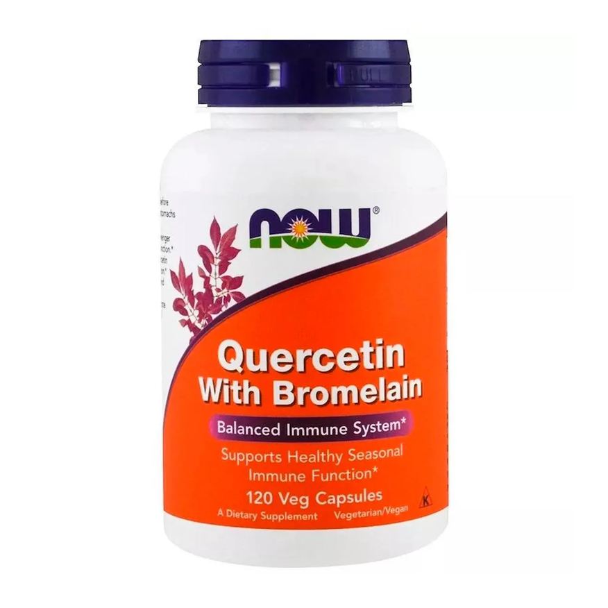 Now Foods Quercetin Quercetina With Bromelain (120 Vcaps)