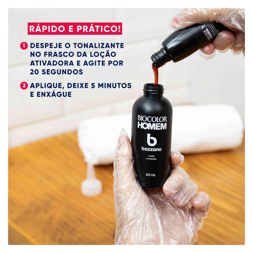 Bozzano Tonalizante de Cabelo Biocolor Homem - Castanho Escuro