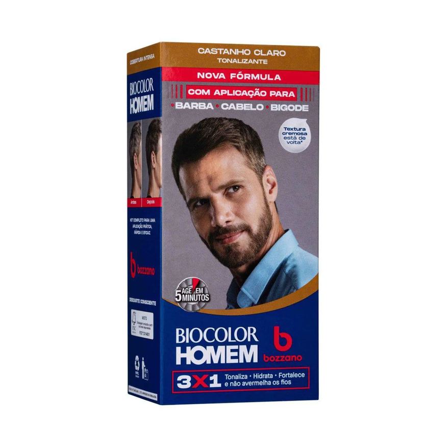 Bozzano Tonalizante de Cabelo Biocolor Homem - Castanho Claro