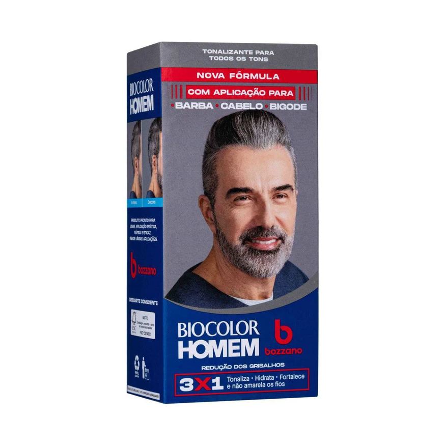 Bozzano Tonalizante de Cabelo Biocolor Homem - Redução dos Grisalhos