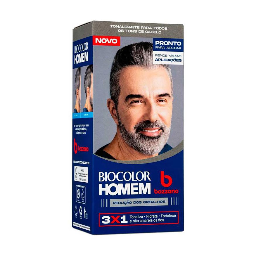 Bozzano Tonalizante de Cabelo Biocolor Homem - Redução dos Grisalhos