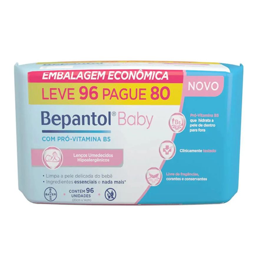 Bayer Bepantol Baby Lenço Umedecido 96uni