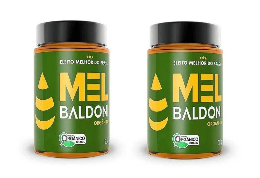 Baldoni Kit 2uni Mel Orgânico Vidro 500g