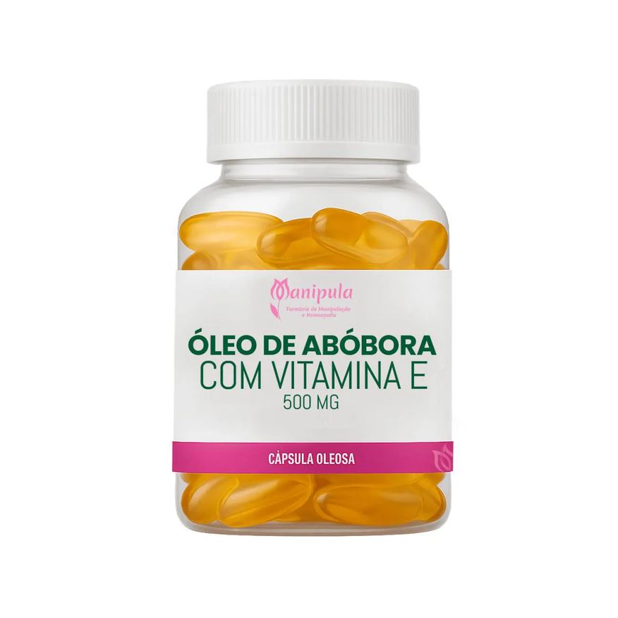 Manipula Oleo de Semente de Abóbora + Vitamina e 500mg - Cápsula Oleosa | 60 Doses