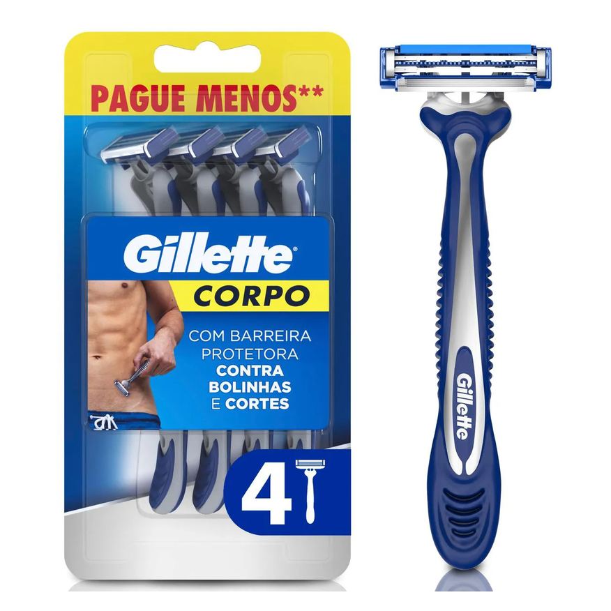Gillette Aparelho para Depilação Corpo Descartável Leve 4 Pague 3
