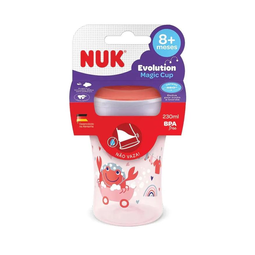 Nuk Copo Magic Cup Evolution 230ml +8m Girls Caranguejo
