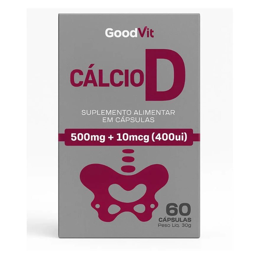 Good Vit Cálcio D 500mg + 400Ui C/60 cápsulas