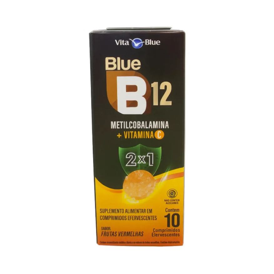 Vita Blue Blue B12 Metilcobalamina + Vitamina C/10 comprimidos