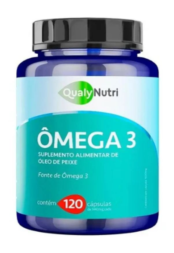 Qualynutri Ômega 3 1000mg C/120 cápsulas - Cérebro e Imunidade - Qualy Nutri