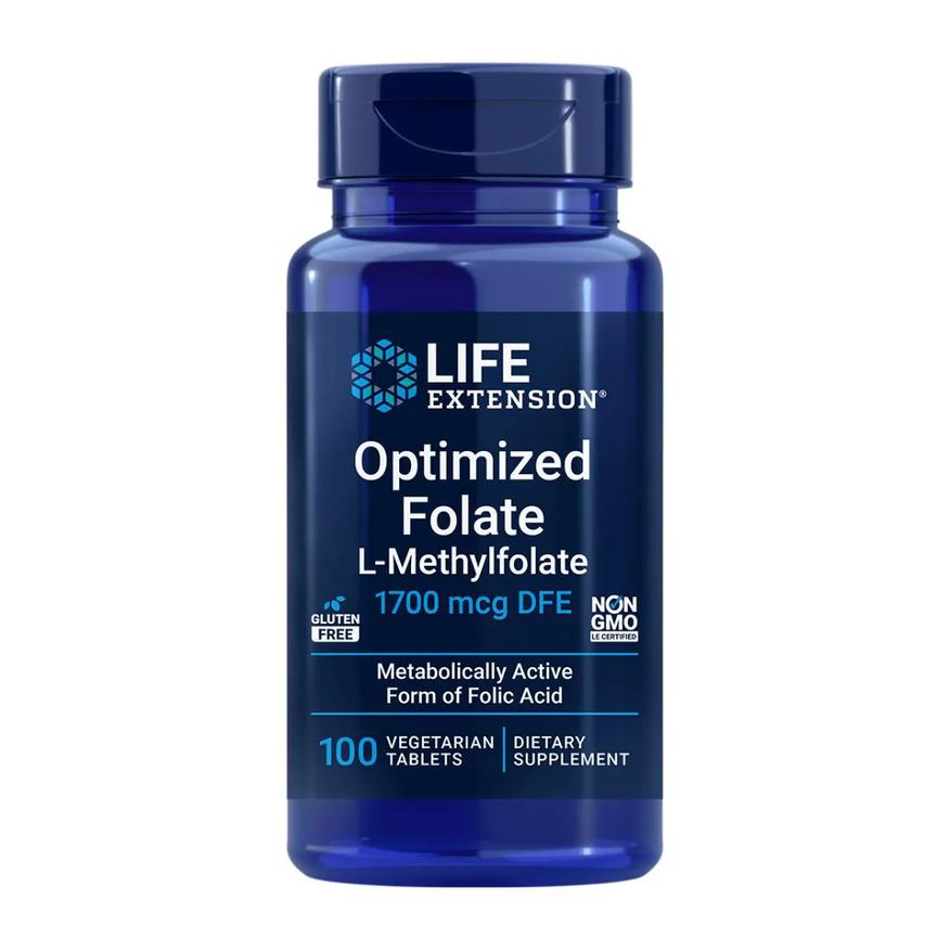 Life Extension Folato Otimizado 1700mcg Dfe 100 Tabletes