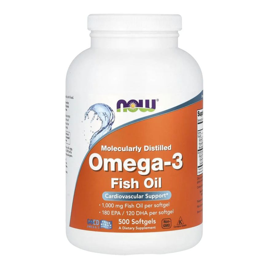 Now Foods Ômega 3 Óleo De Peixe 1000mg 500 Softgels