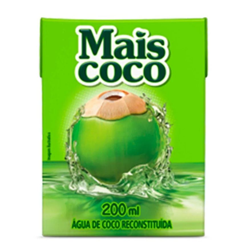 Água de Coco Mais Coco 200ml - Embalagem com 24 unidades