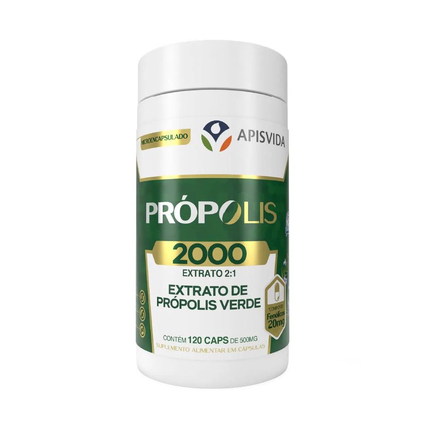 Apis Vida Própolis Verde 500mg - 120 cápsulas - Apisvida