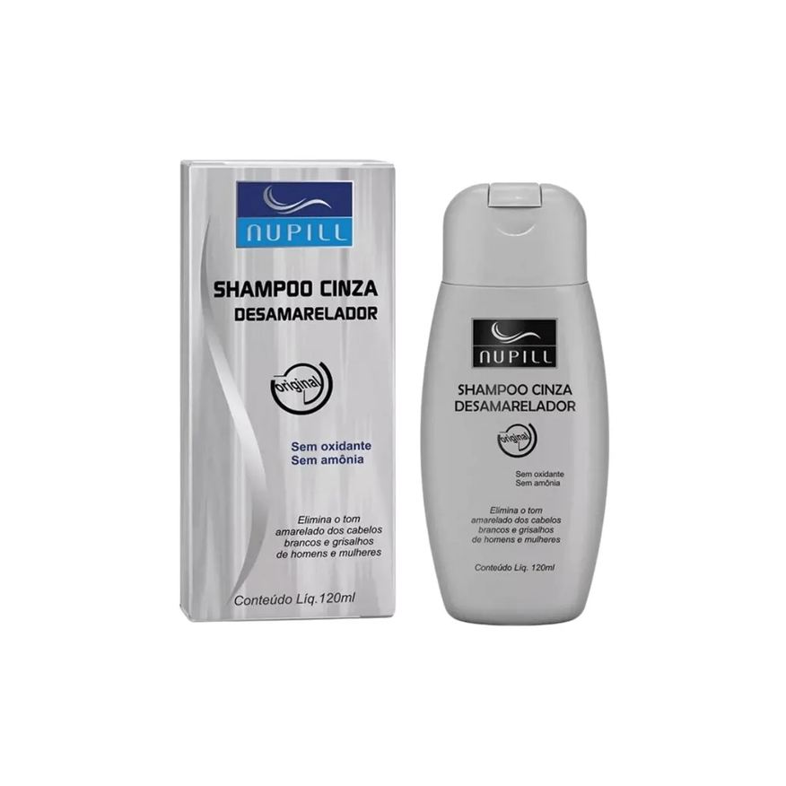 Nupill Shampoo Desamarelador P/ Cabelos Grisalhos Luvas De Aplicação 120ml Original