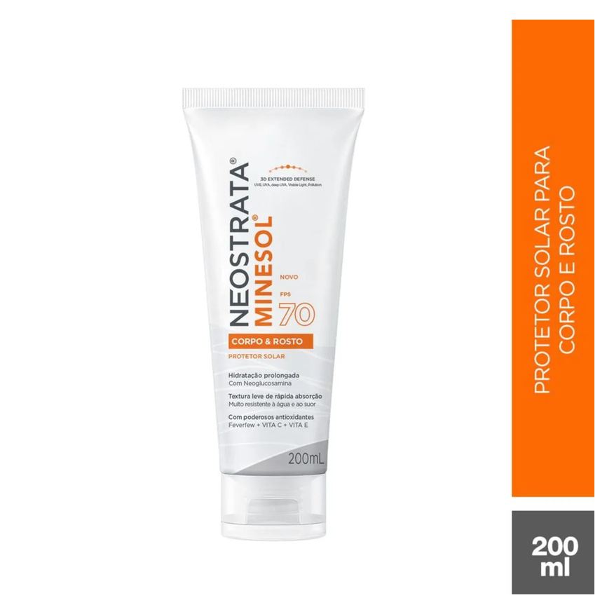 NeoStrata Protetor Solar Facial e Corporal FPS 70 Minesol 200ml