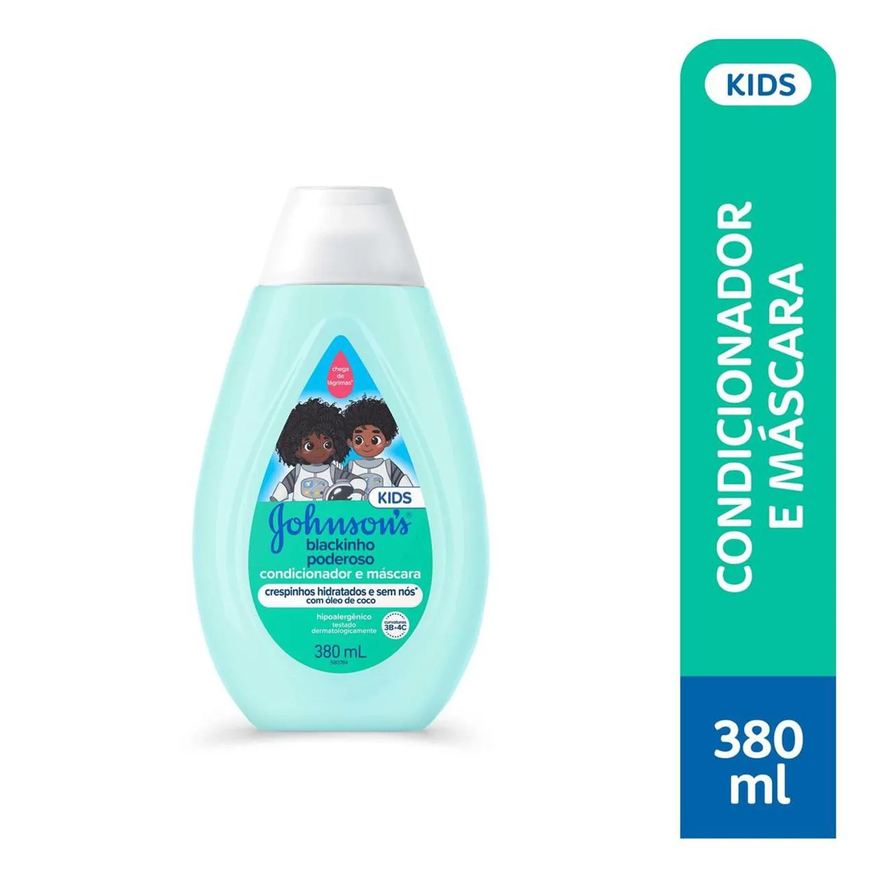 Johnson & Johnson Condicionador e Máscara Johnson's Kids Blackinho Poderoso 380ml