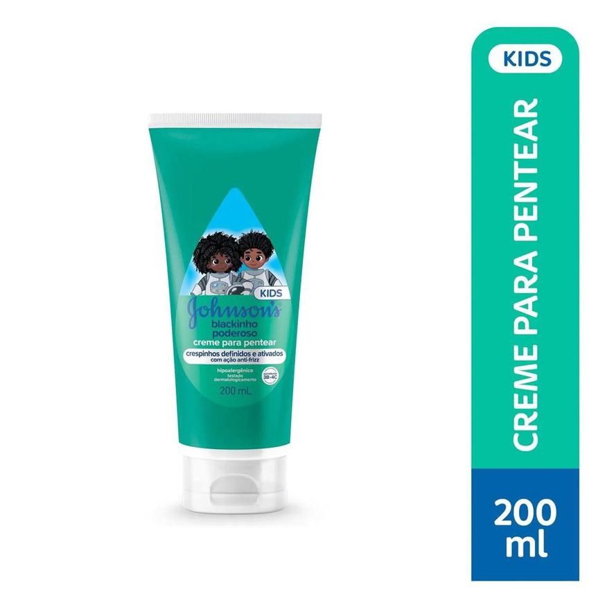 Johnson & Johnson Creme para Pentear Johnson's Kids Blackinho Poderoso 200ml