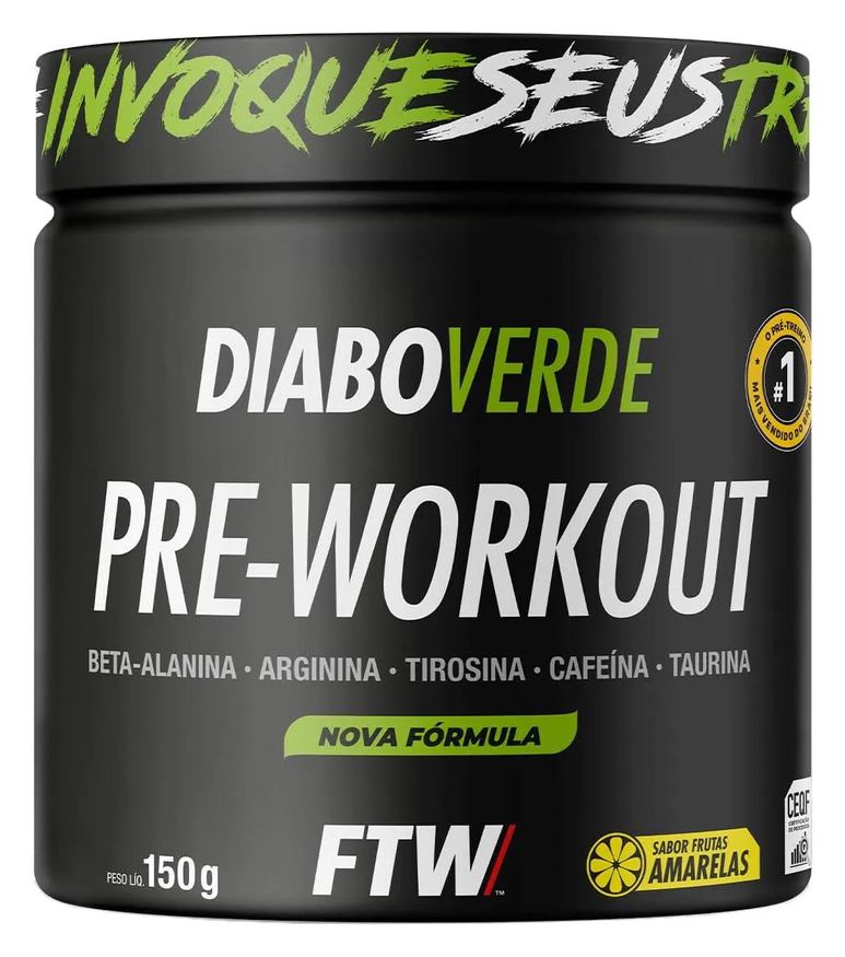 Fitoway Pré-treino Diabo Verde Frutas Amarelas 150g