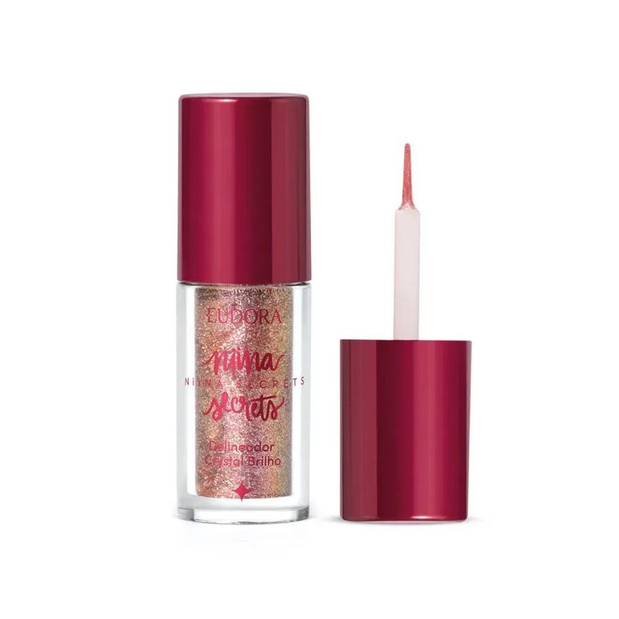 Eudora Niina Secrets Delineador Crystal Brilho Rose Gold 3g