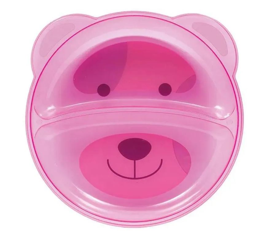 Buba Prato Ursinho Rosa