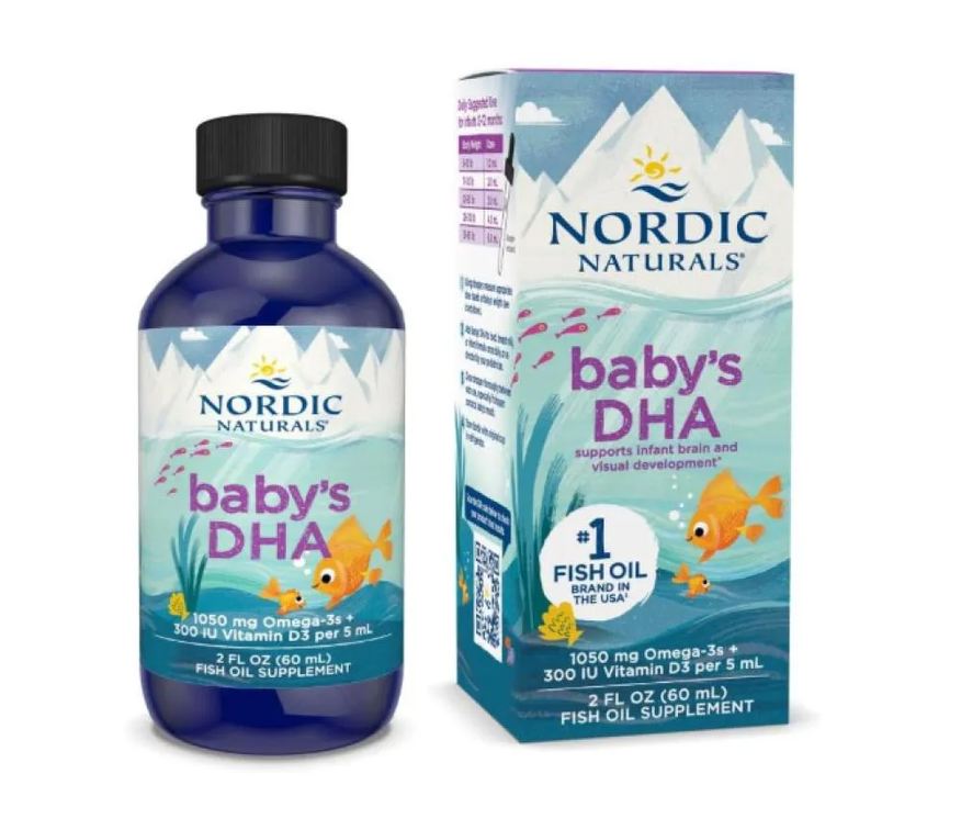 Nordic Naturals Baby's Dha, 1050mg Ômega-3 + 300 Ui de Vit D3 - 60ml