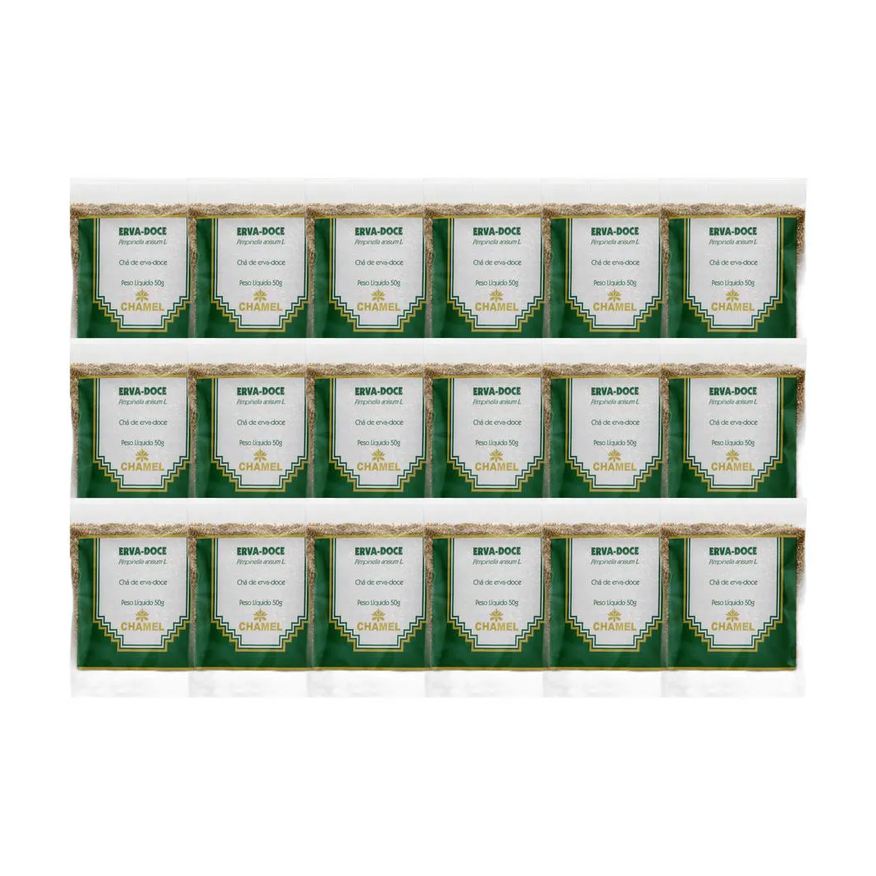 Chamel Kit 18X Chá Pacote Erva Doce 50g