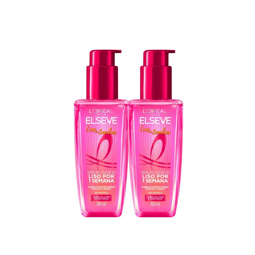 L'oreal Kit L'Oréal Paris Elseve Liso dos Sonhos Sérum Leave-In 100ml 2 unidades