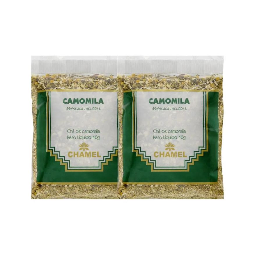 Chamel Kit 2X Chá Pacote Camomila Flores 40g
