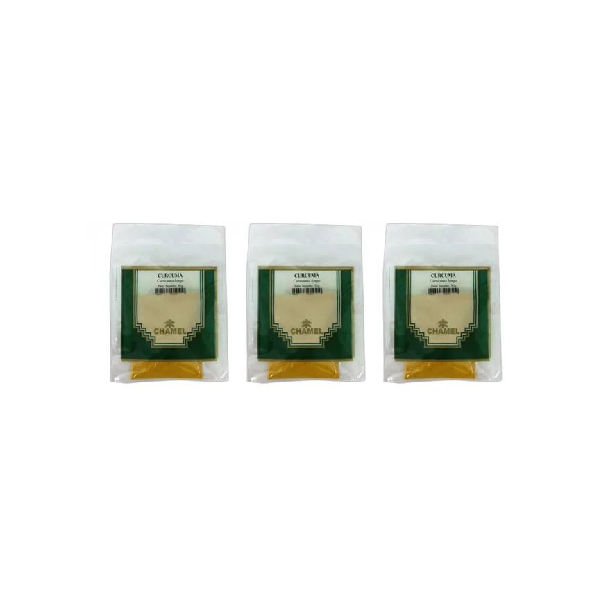 Chamel Kit 3X Pacote De Curcuma 30g
