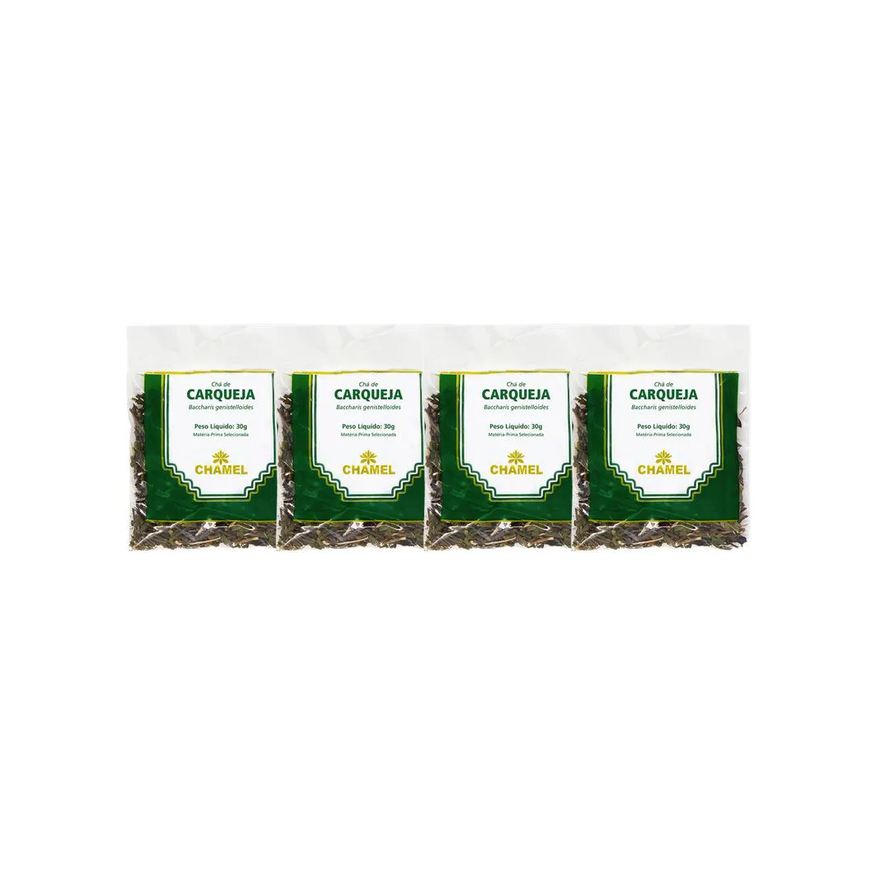 Chamel Kit 4X Chá Pacote Carqueja Folhas 30g