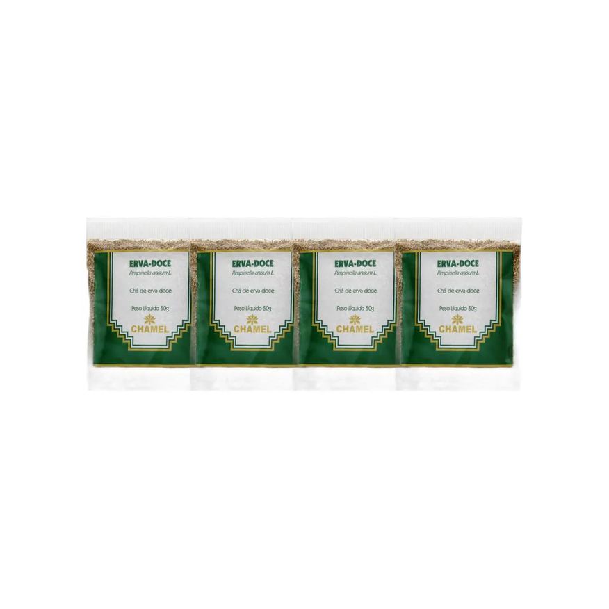 Chamel Kit 4X Chá Pacote Erva Doce 50g