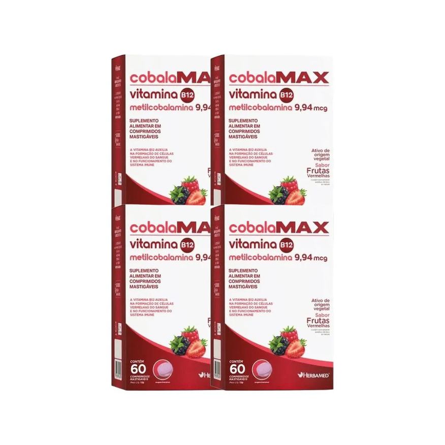 Herbamed Kit 4X Vitamina B12 Metilcobalamina 60 Cpr