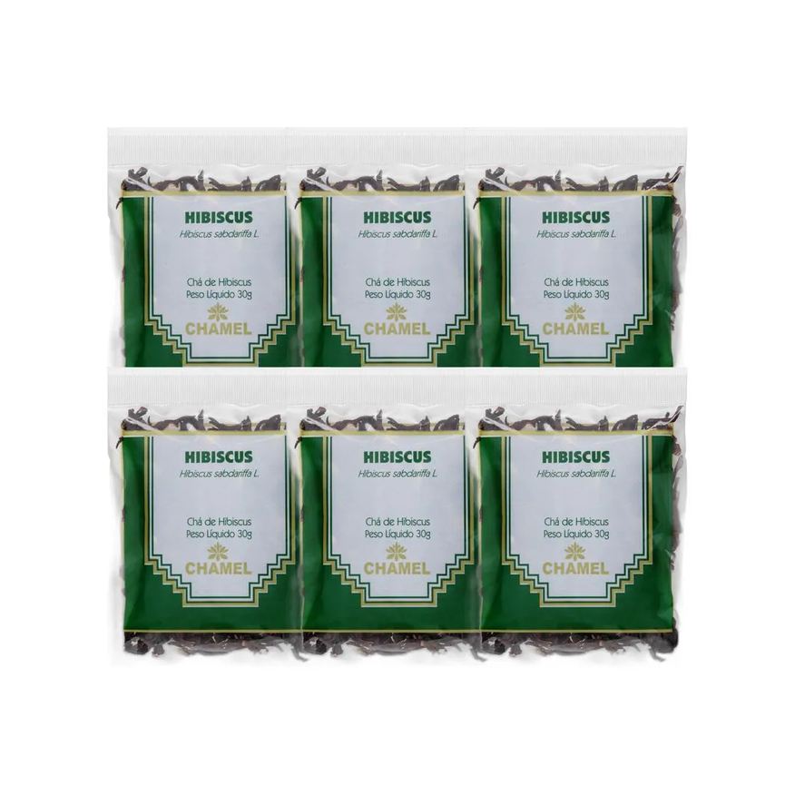 Chamel Kit 6X Chá Pacote Hibiscus 30g