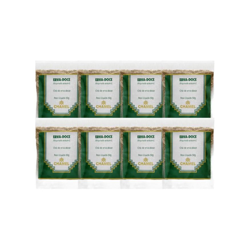 Chamel Kit 8X Chá Pacote Erva Doce 50g