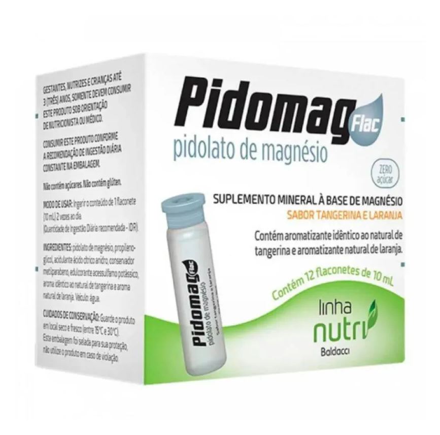Baldacci Pidomag Pidolato de Magnésio 12 Flaconetes